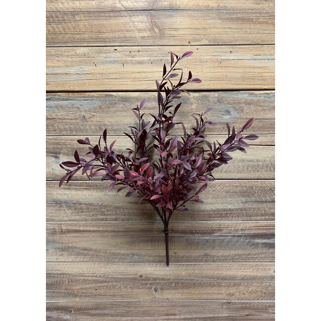 18" Burgundy Willow Leaves Bush