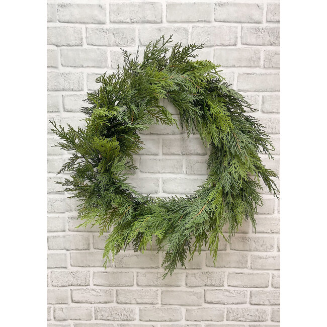 23" Fresh Touch Northern White Cedar Wreath