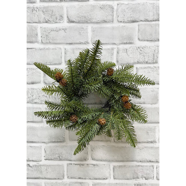 11" Balsam Fir Candle Wreath