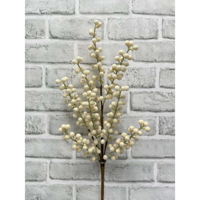 25.5" Cream Sugared Berry Spray