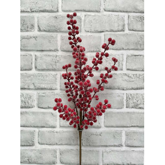 25.5" Red Sugared Berry Spray
