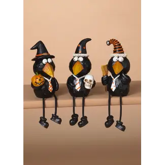 Halloween Crow Shelf Sitter
