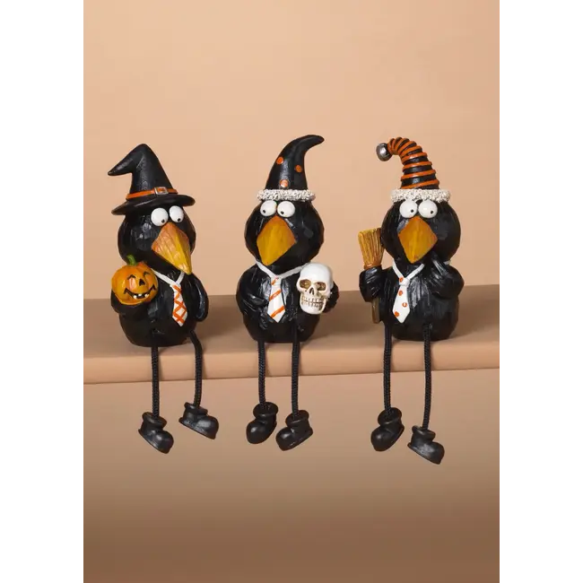 Halloween Crow Shelf Sitter