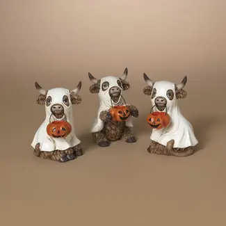 Resin Halloween Highland Cow