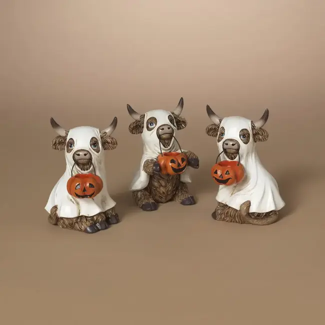 Resin Halloween Highland Cow