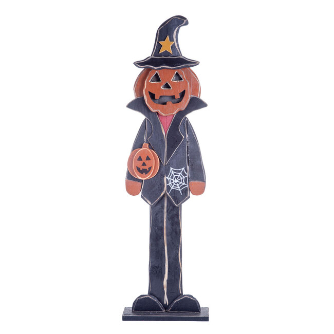 43" Wood Pumpkin Man Standee