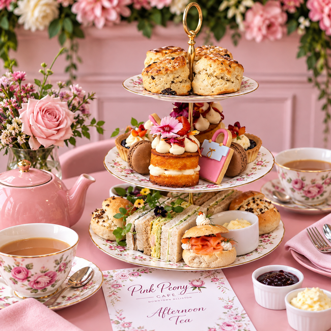 Pink Peony Harvest Afternoon: High Tea and Floral Table Arrangement Workshop