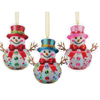 Snowman Printed flat Ornamnet