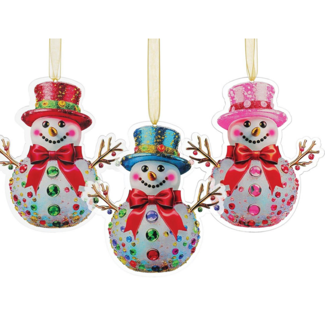 Snowman Printed flat Ornamnet