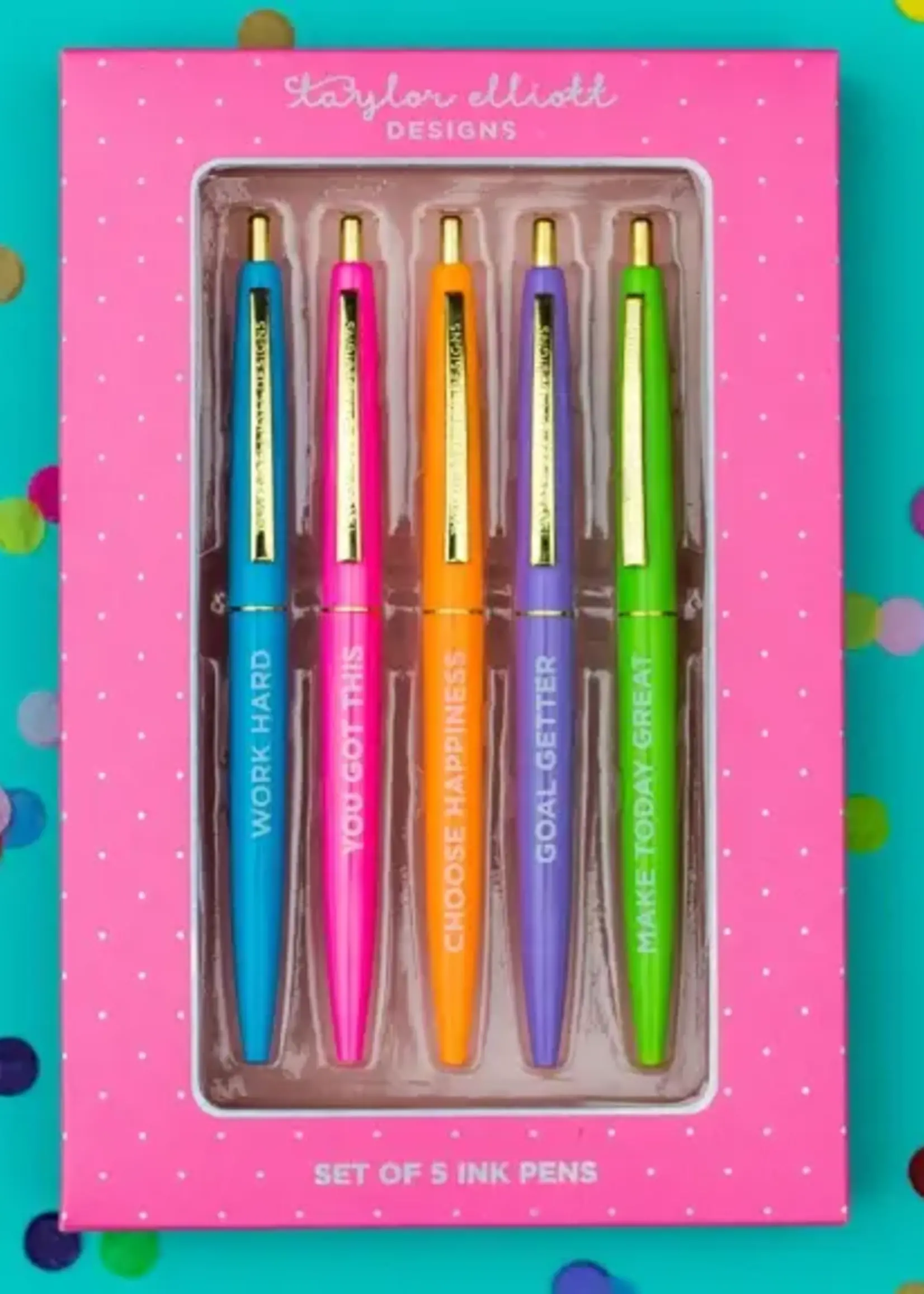 Taylor Elliott Designs Motivational Pens Set of 5