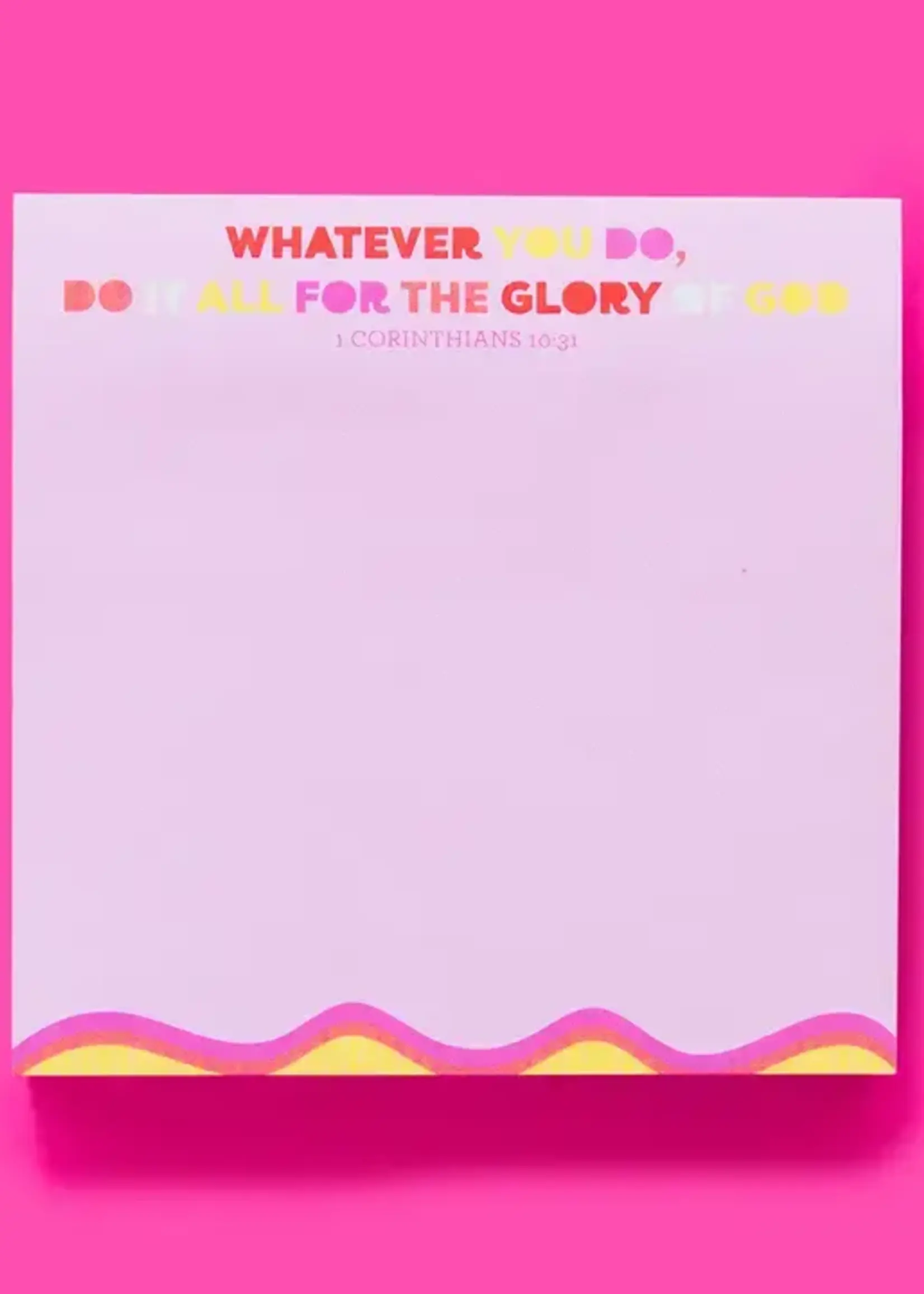 Glory of God Sticky Reminder Pad