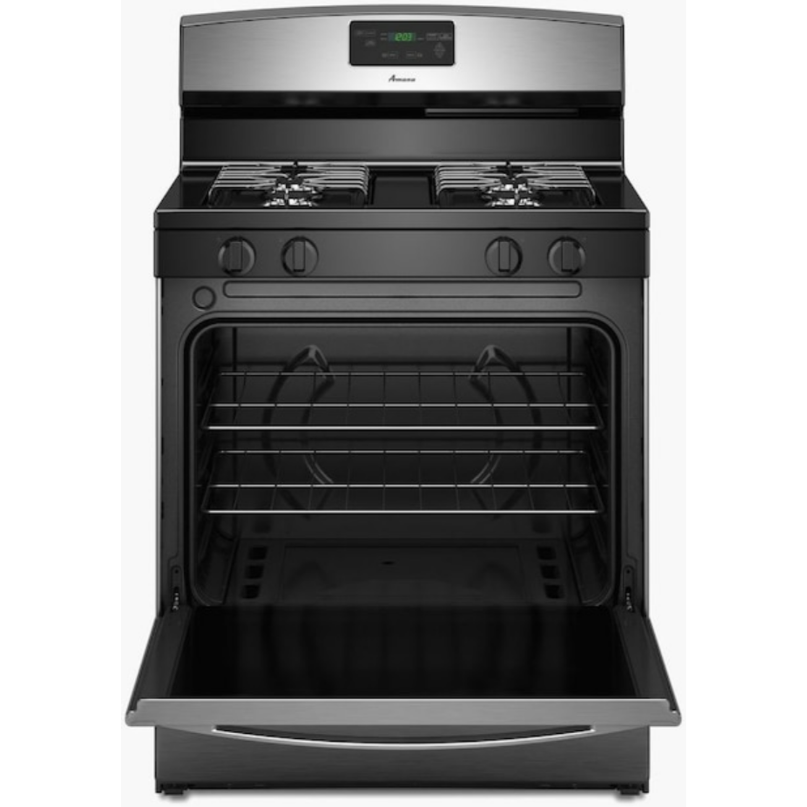 Amana Amana 5.1 cu ft Gas Range with Front Controls 4 Burners SS