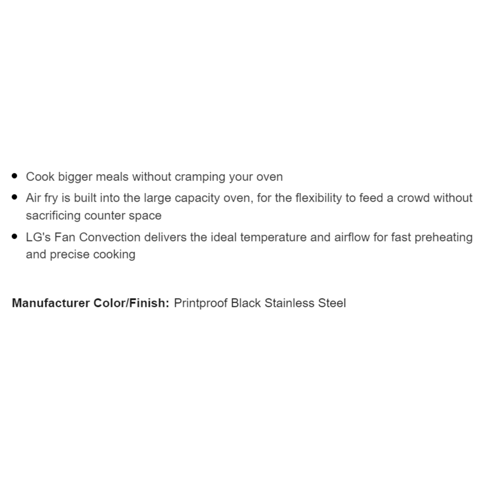 LG LG  gas range blk  Stainless