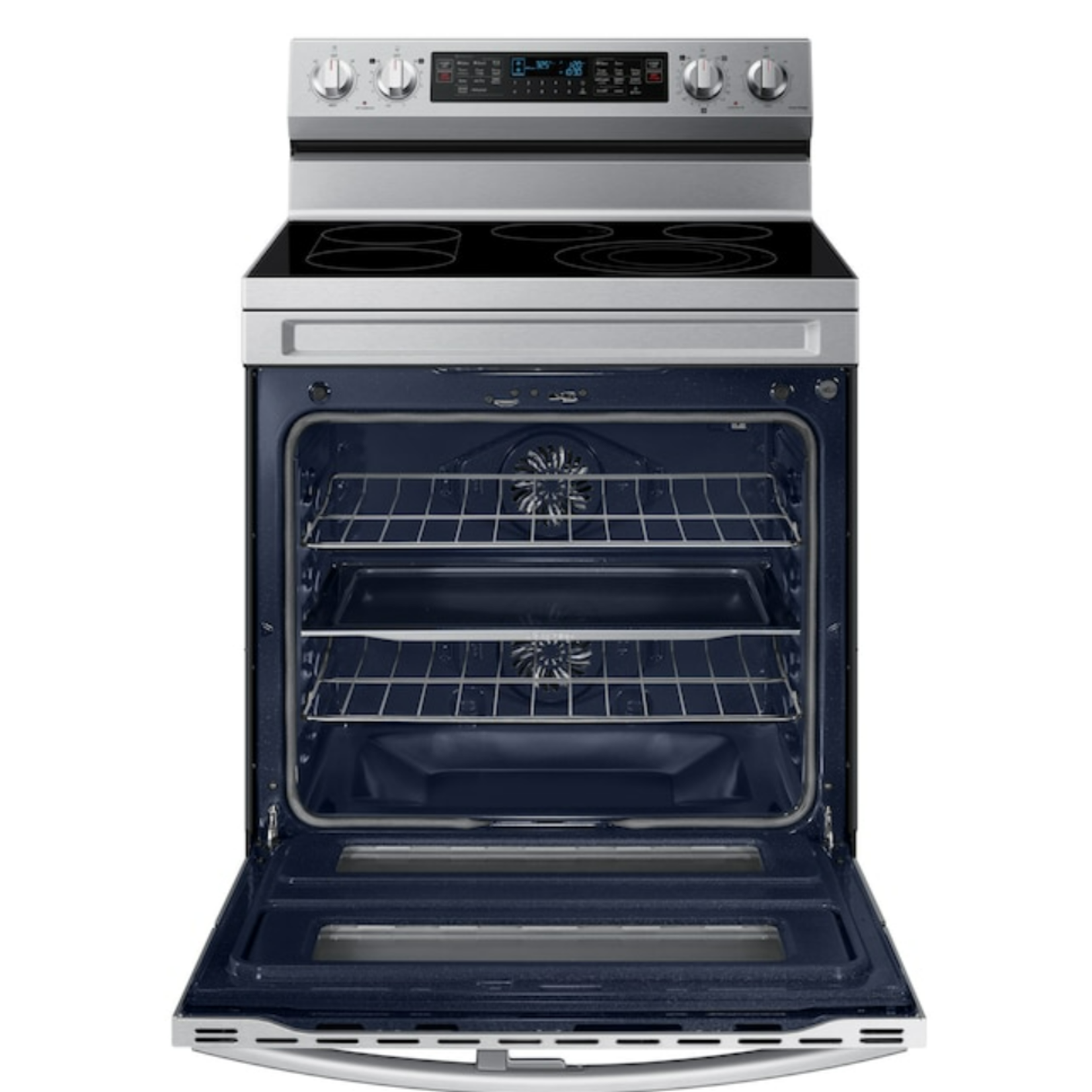 Samsung Samsung 6.3 cu ft Smart Electric Glass Top Range with Double Oven SS