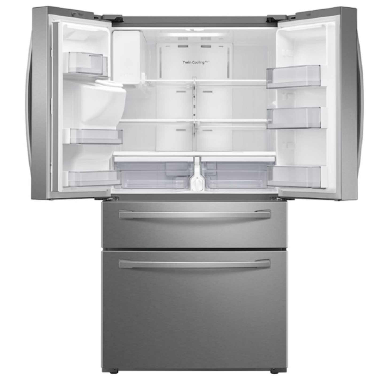 Samsung Samsung 28 cu ft 4-Door French Door Smart Refrigerator Fingerprint Resistant SS