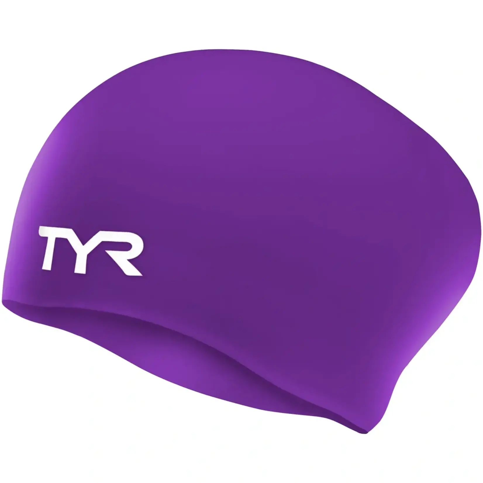 TYR TYR ADULT LONG HAIR SILICONE WRINKLE-FREE SWIM CAP - SOLID