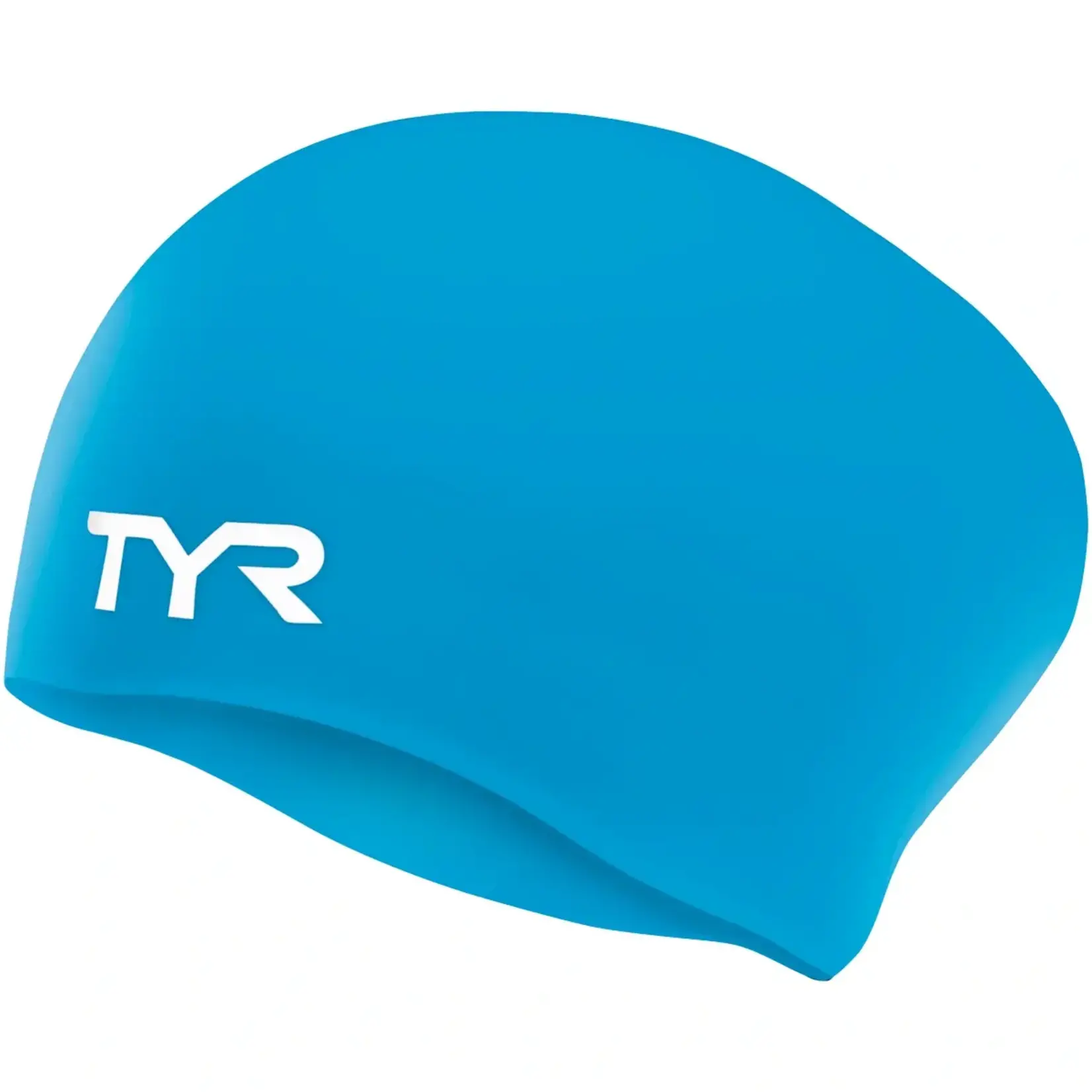 TYR TYR ADULT LONG HAIR SILICONE WRINKLE-FREE SWIM CAP - SOLID