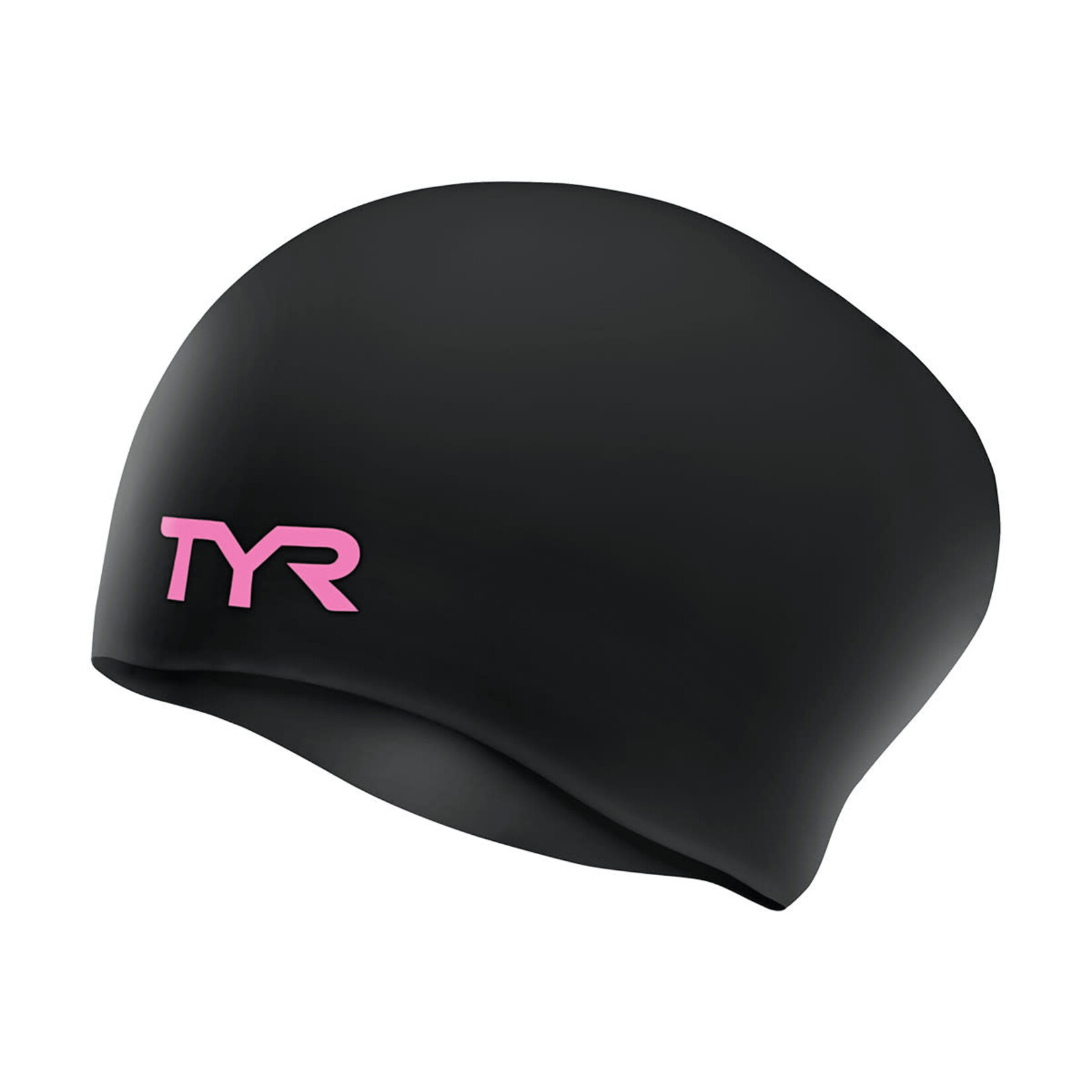 TYR TYR ADULT LONG HAIR SILICONE WRINKLE-FREE SWIM CAP - LIMITED EDITION TYR PINK
