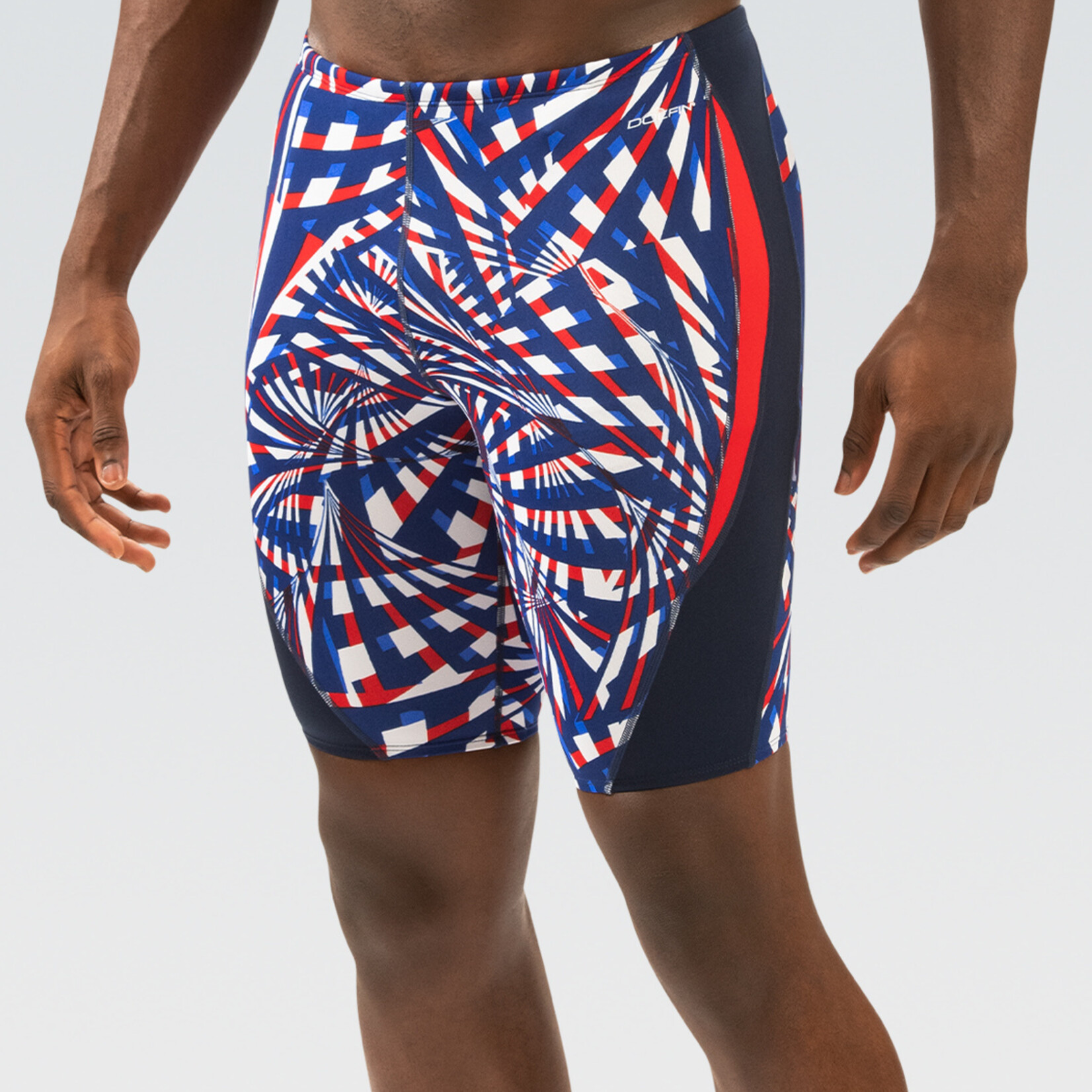 DOLFIN SWIMWEAR DOLFIN MENS RELIANCE - ATOMIC JAMMER - TEAM RED/WHITE/BLUE