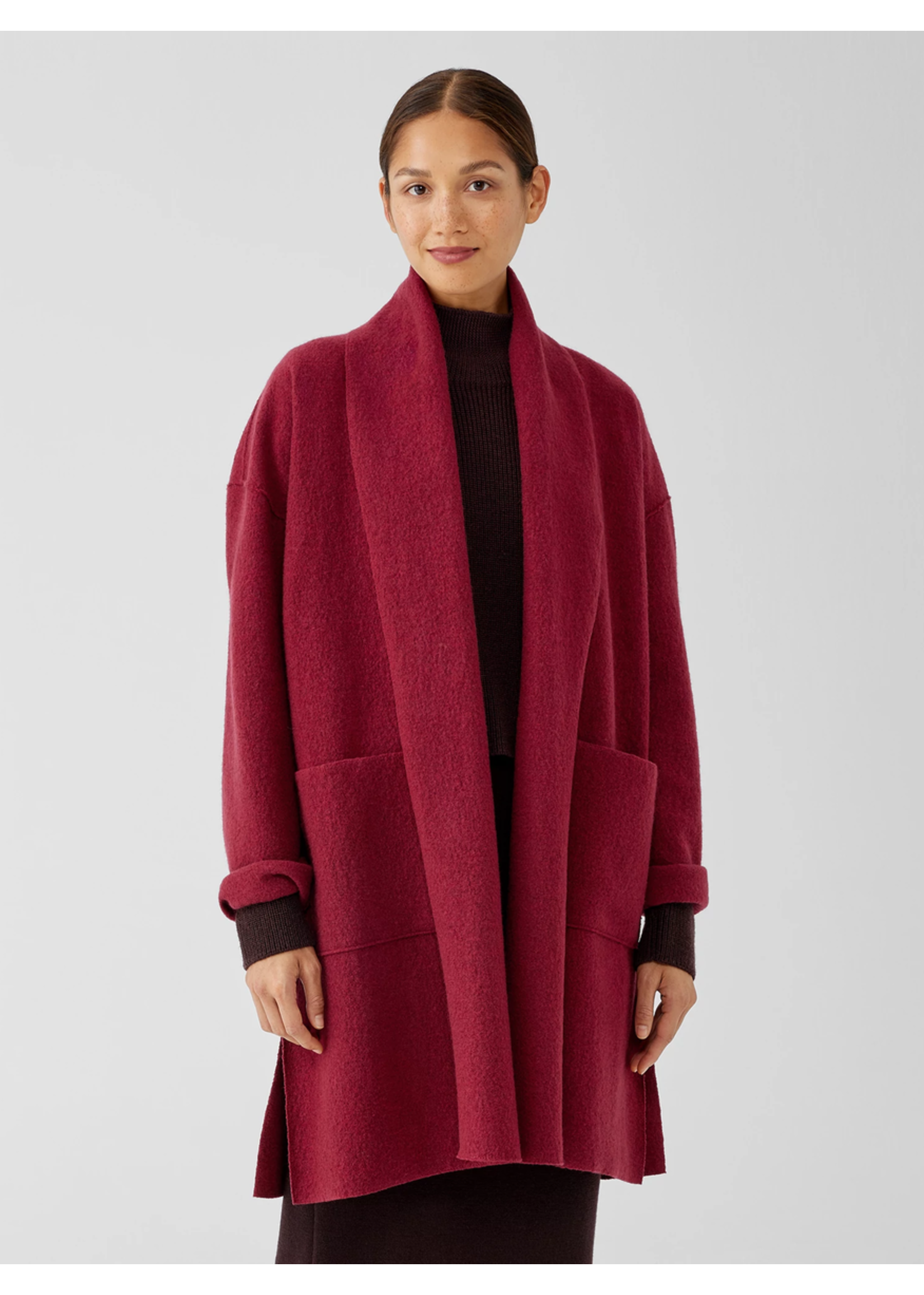 Eileen fisher wrap sweater cheap