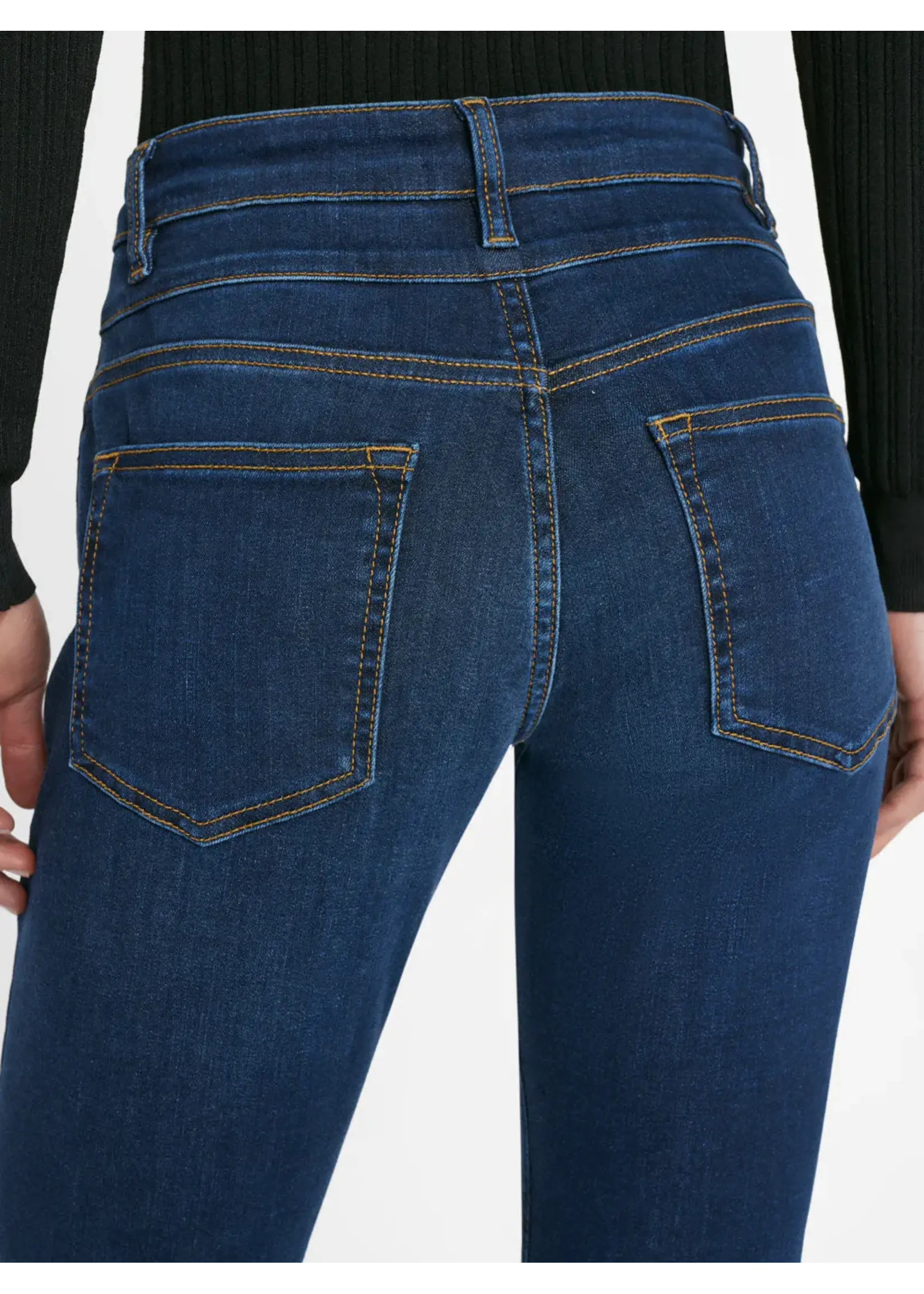 FRAME Double Waist Long Barrel Jeans