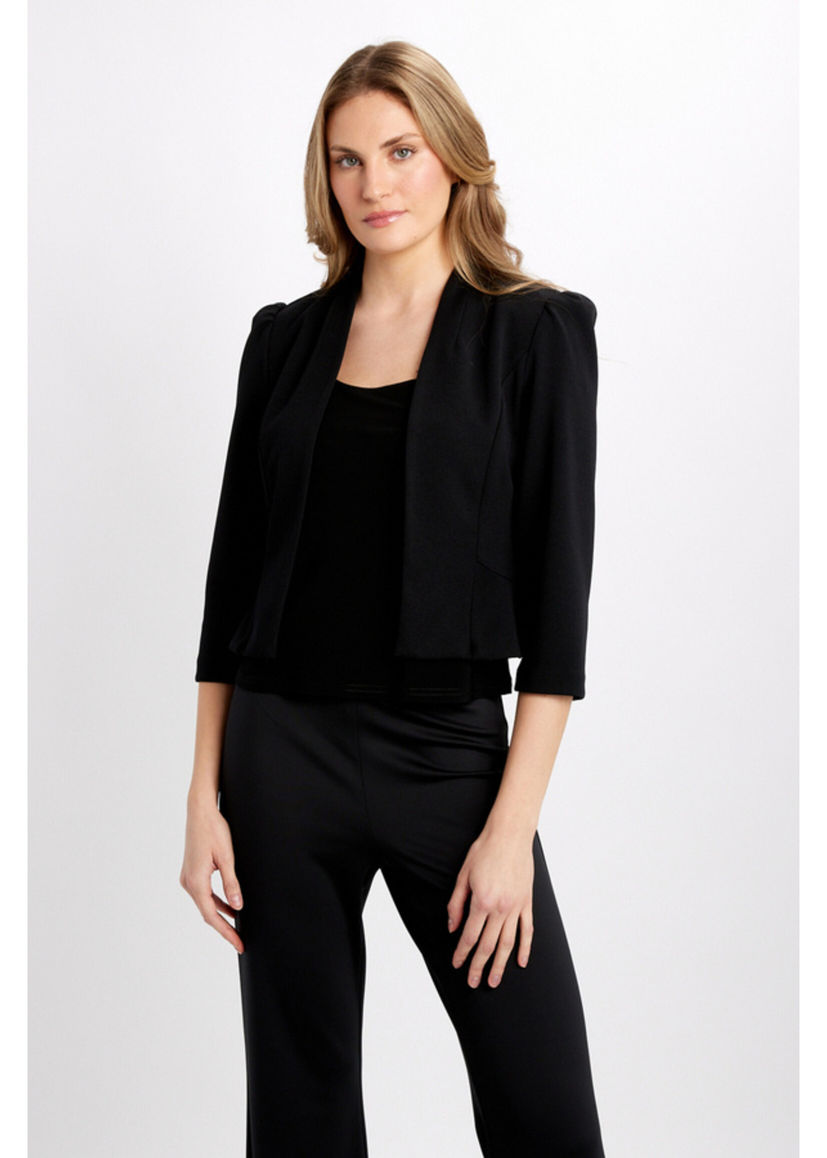 Joseph Ribkoff Puff Shoulder Cropped Jacket Style 241788