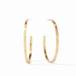 Crescent Stone Hoop-Cubic Zirconia-XL