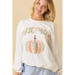 Pumpkin Patchwork Long Sleeve Crewneck
