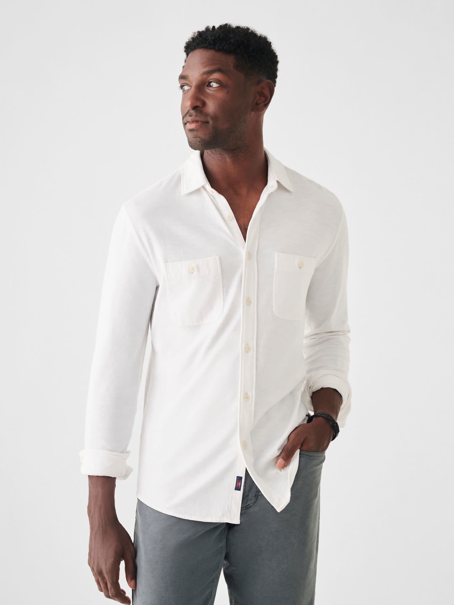 Buy Men's Elliot Knit White Shirt Online