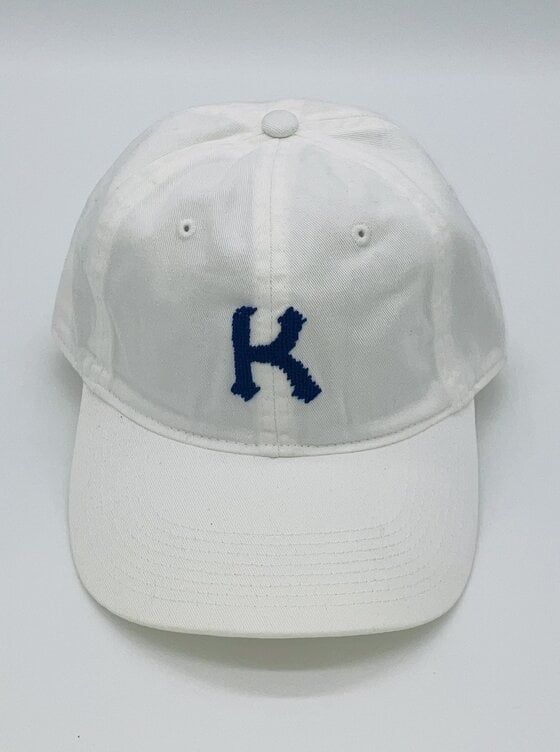 Smathers & Branson Hand-stitched Needlepoint Hat White Strapback Est. 1914