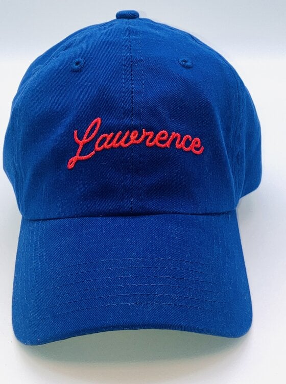 Royal Blue Canvas Hat w/Red Bill & K - Weavers Lawrence