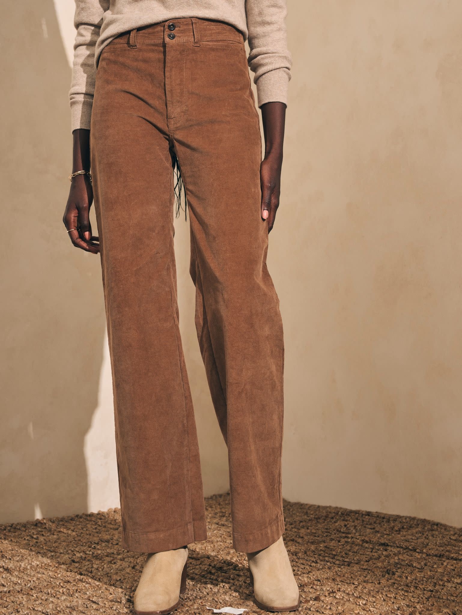 stretch cord wide leg pant Weavers Lawrence