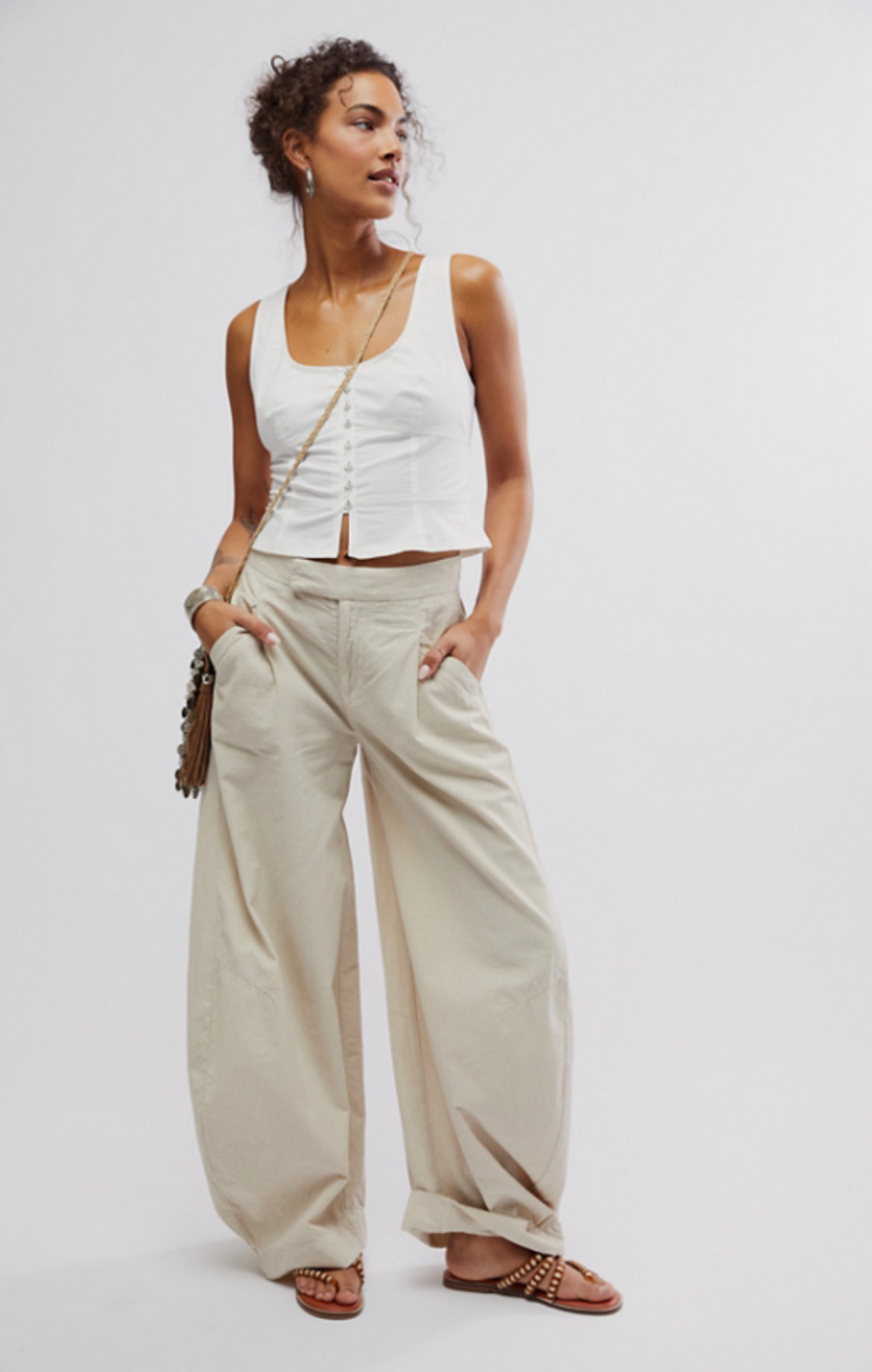 Tegan Washed Barrel Trouser OB1964664 - Weavers Lawrence 