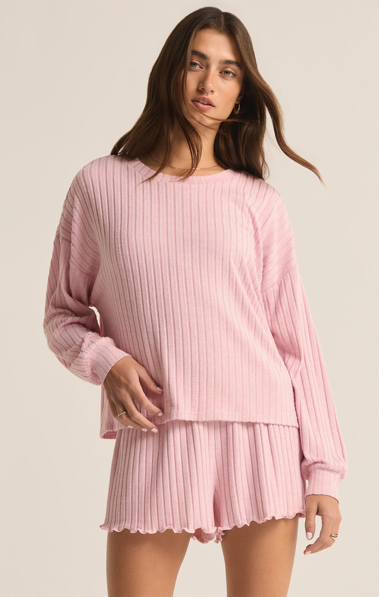 Daydream Rib LS Top ZLT243752 - Weavers Lawrence