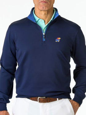 Fairway & Greene KU Caves LS 1/4 zip Pullover