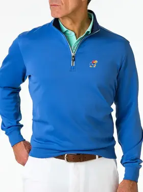 Fairway & Greene KU Caves LS 1/4 zip Pullover
