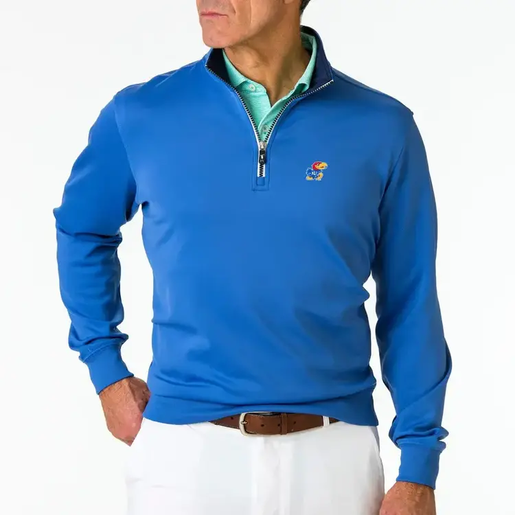 Fairway & Greene KU Caves LS 1/4 zip Pullover