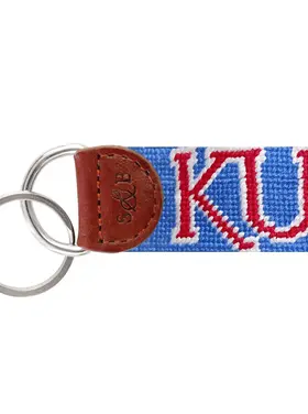 Smathers & Branson KU Needlepoint Key Fob