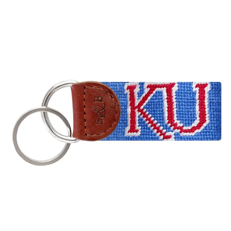 Smathers & Branson KU Needlepoint Key Fob