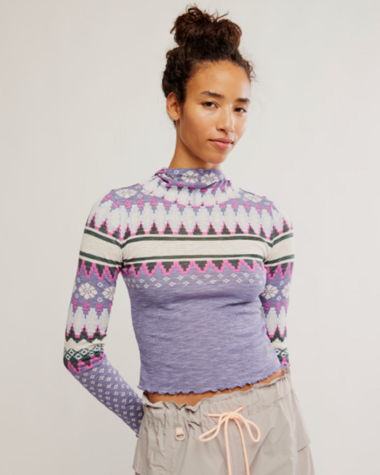 FP Movement Printed Breathe Easy LS Hoodie Tee