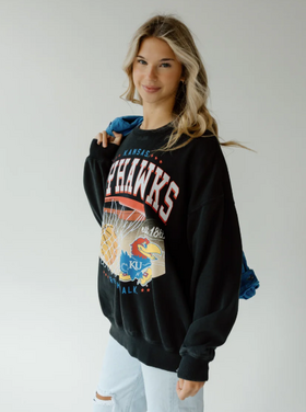Kansas Malone Basketball Fleece Crewneck