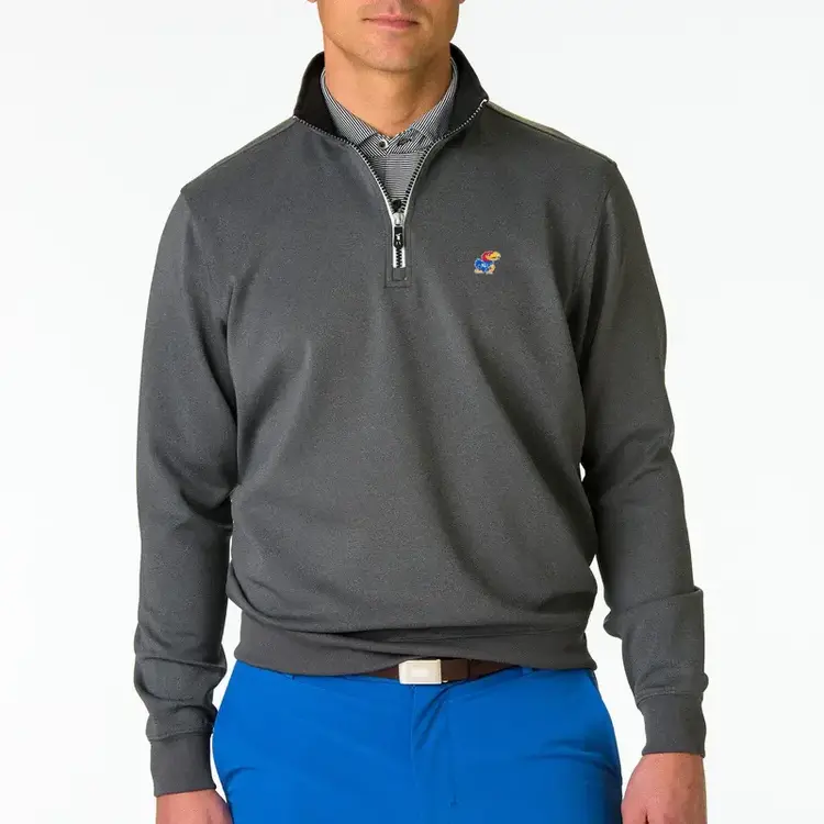 Fairway & Greene KU Caves LS 1/4 zip Pullover