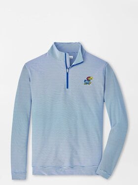 Peter Millar KU Perth Mini Stripe Qtr Zip