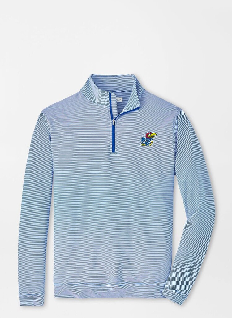 Peter Millar KU Perth Mini Stripe Qtr Zip