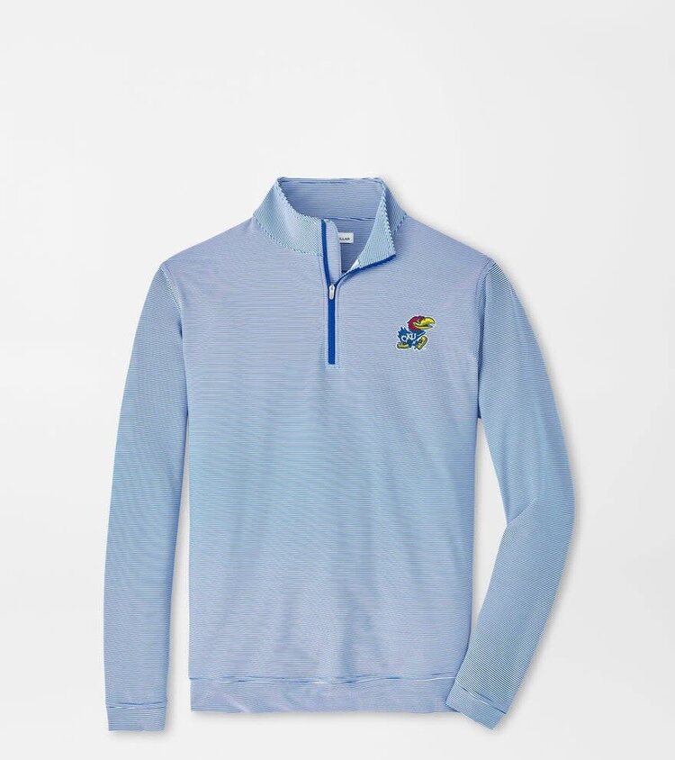 Peter Millar KU Perth Mini Stripe Qtr Zip