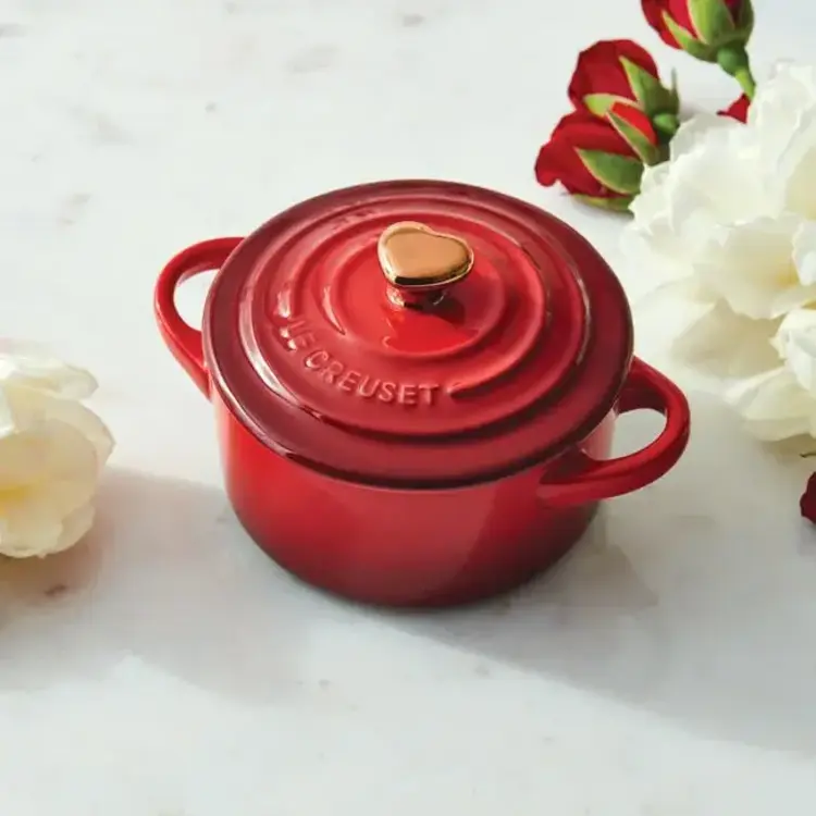 Le Creuset 8oz Mini Cocotte with Gold Heart Knob