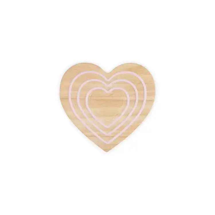 Le Creuset Wooden Pink Magnetic Heart Trivet