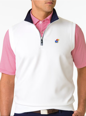 Fairway & Greene KU Caves Quarter Zip Vest