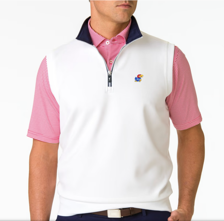 Fairway & Greene KU Caves Quarter Zip Vest