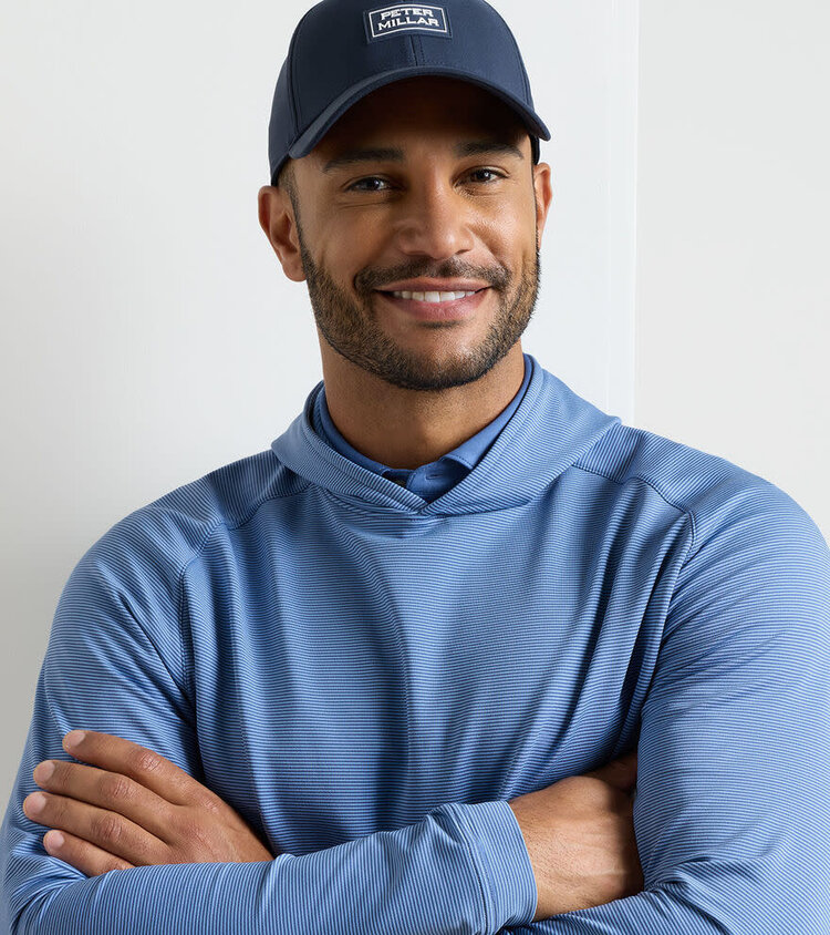 Peter Millar Pine Sugar Stripe Perf Hoodie